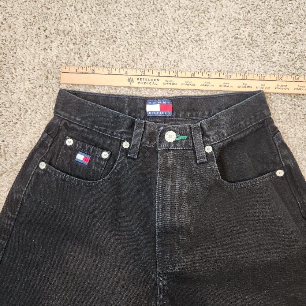 Tommy Hilfiger Vintage Flag Tag Belt Loop Perfect T Shorts Jean Shorts Size 6 - Picture 4 of 7